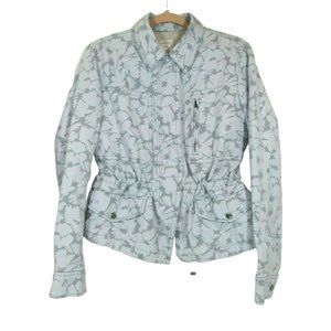 Gap Limited Edition Utility Jacket Blue Floral Lightweight Women's Size Large
